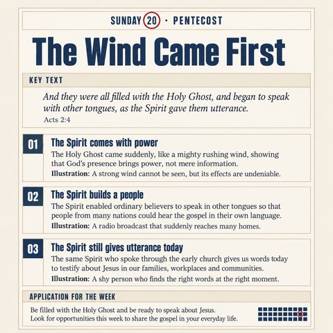 Sunday 20, Pentecost: the sermon page