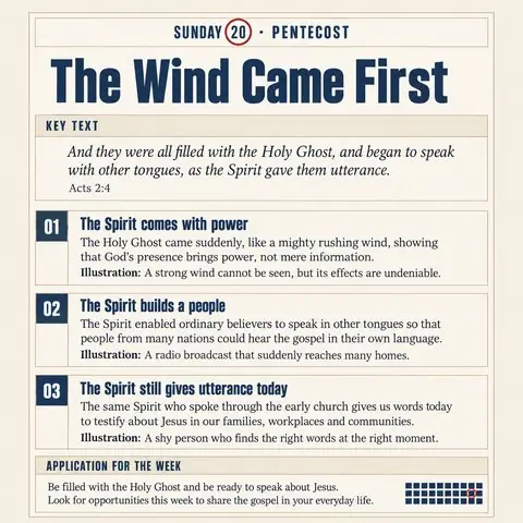 Sunday 20, Pentecost: the sermon page