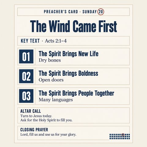 The one-page preacher's card