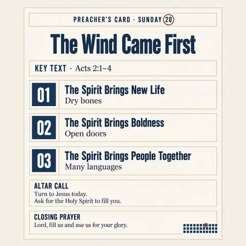 The one-page preacher's card