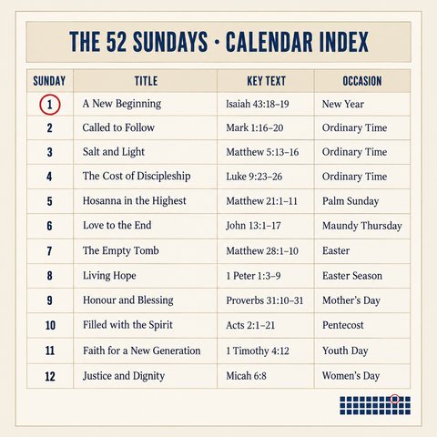 The 52-Sunday calendar index