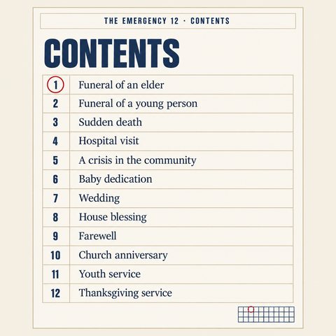 The Emergency 12 contents page
